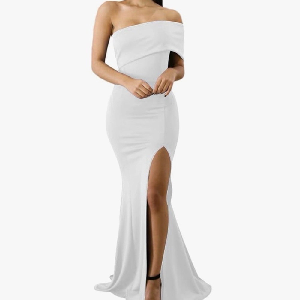 Elegant White Off-Shoulder Dress